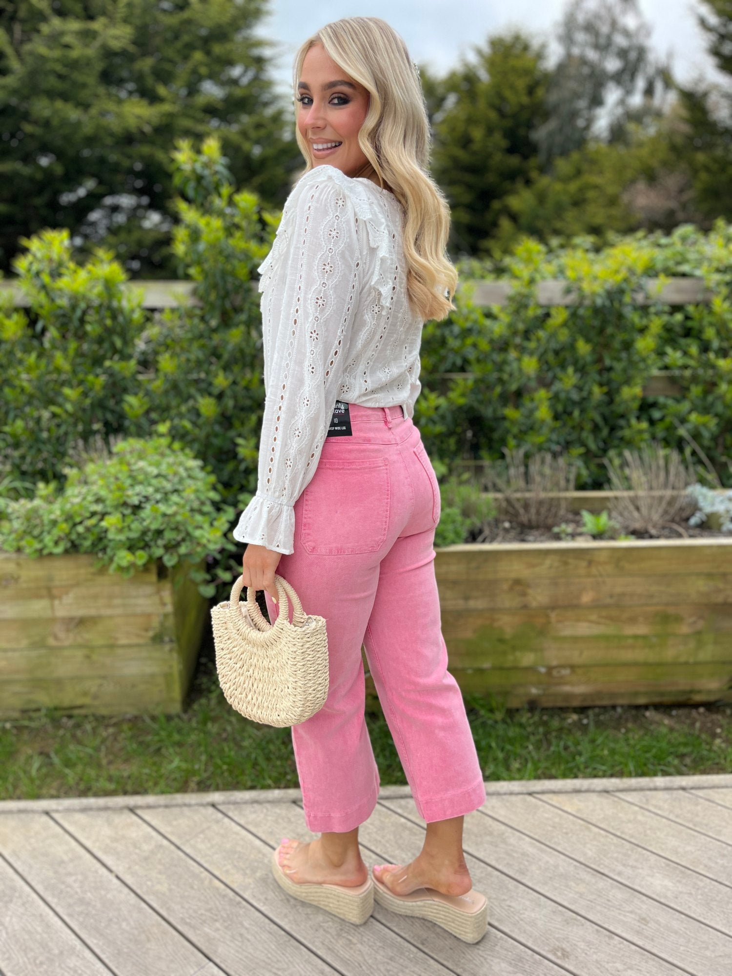 Laine Crop Pink Jean - Image 3