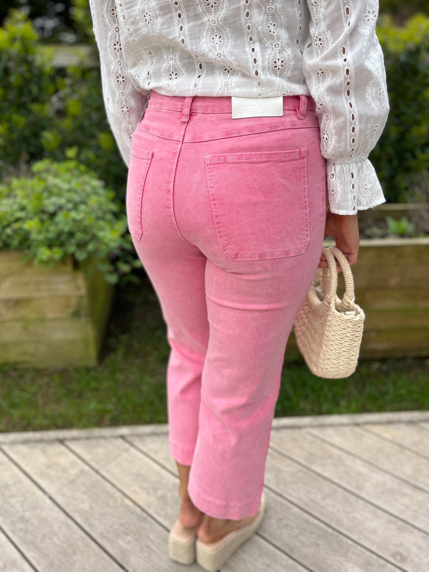 Laine Crop Pink Jean - Image 4