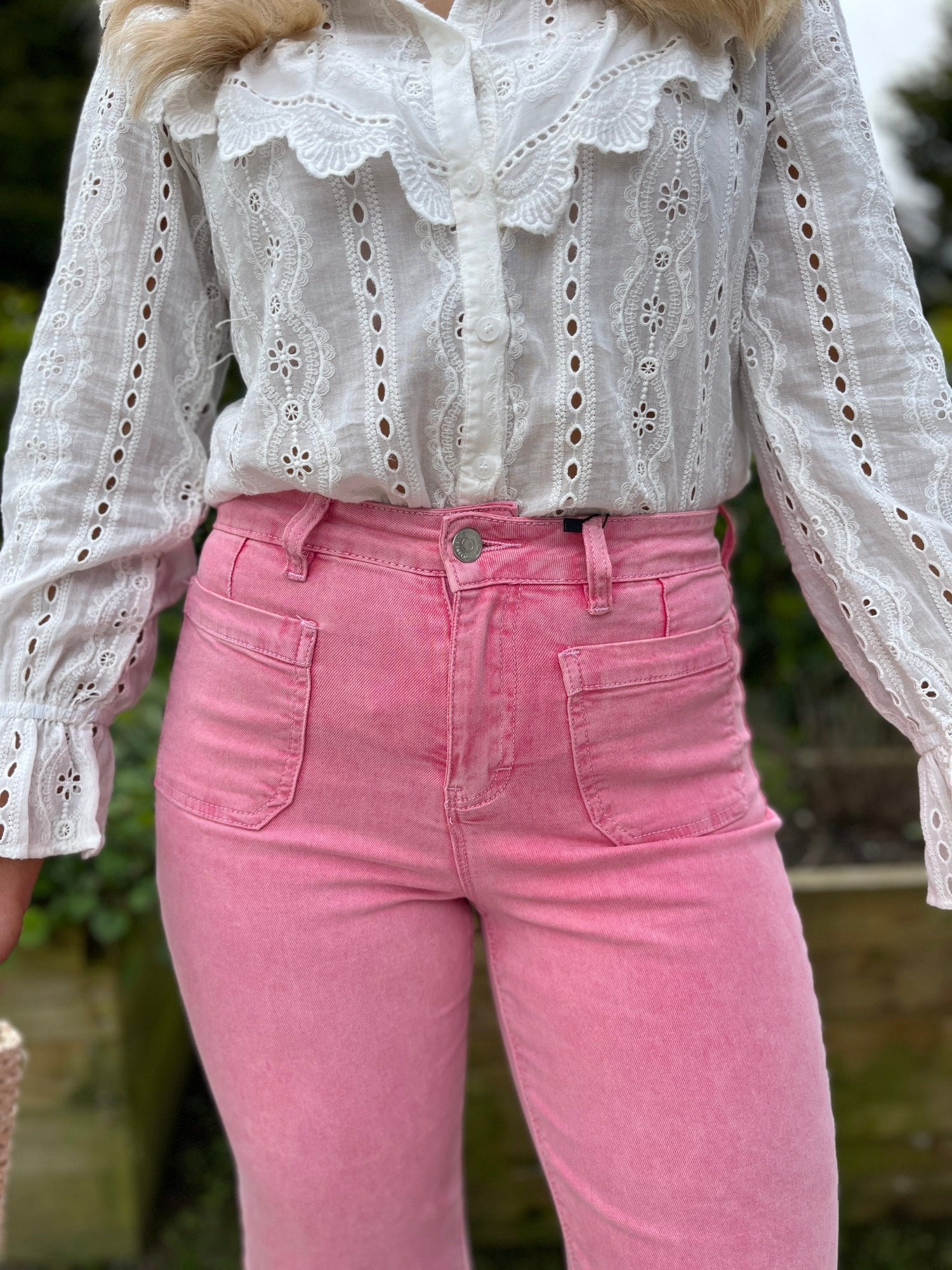 Laine Crop Pink Jean - Image 7
