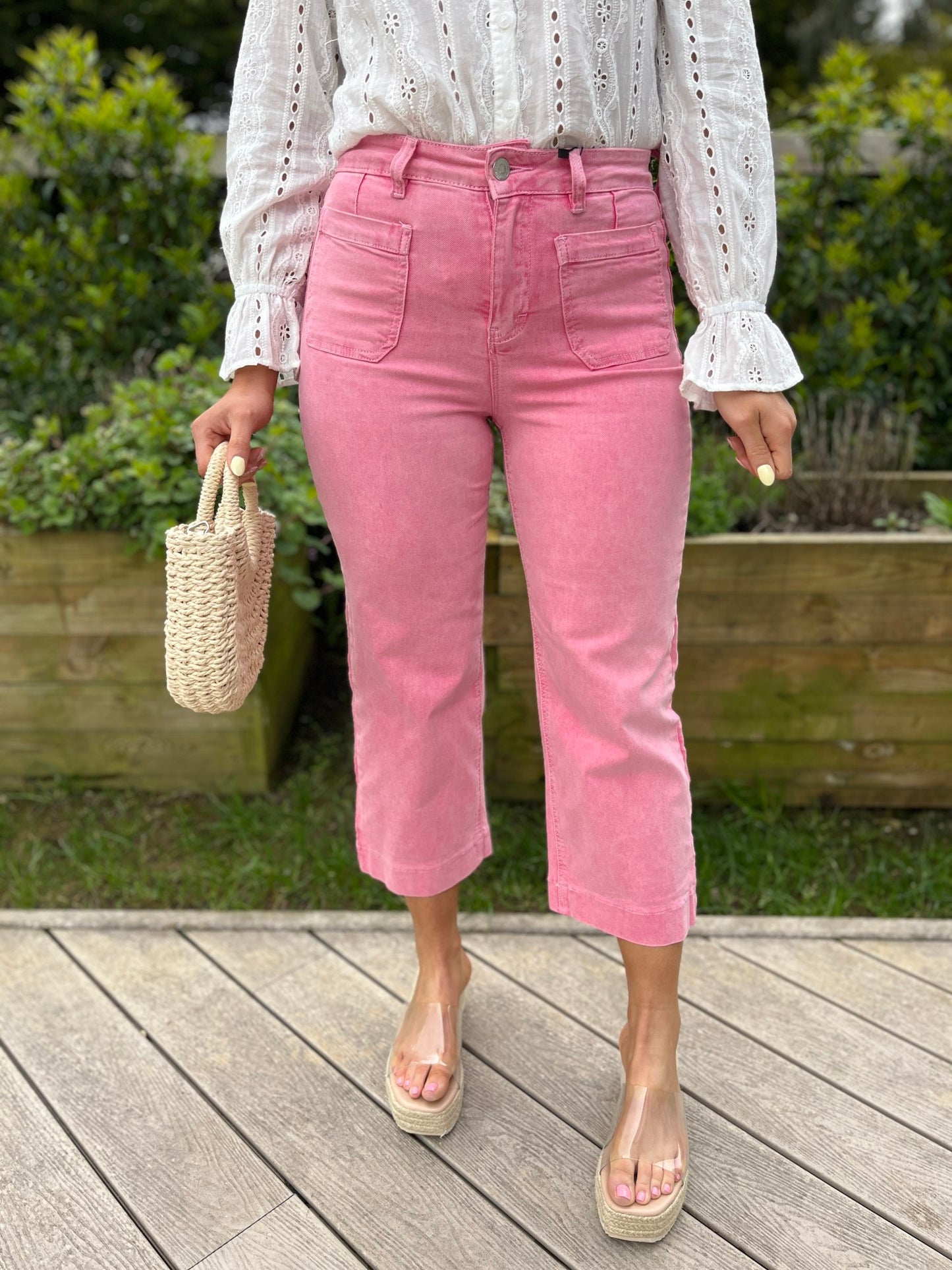 Laine Crop Pink Jean - Image 2