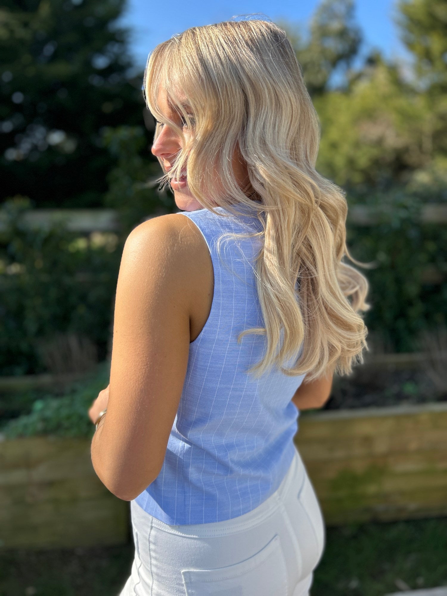 Edlyn Waistcoat Sky - Image 5