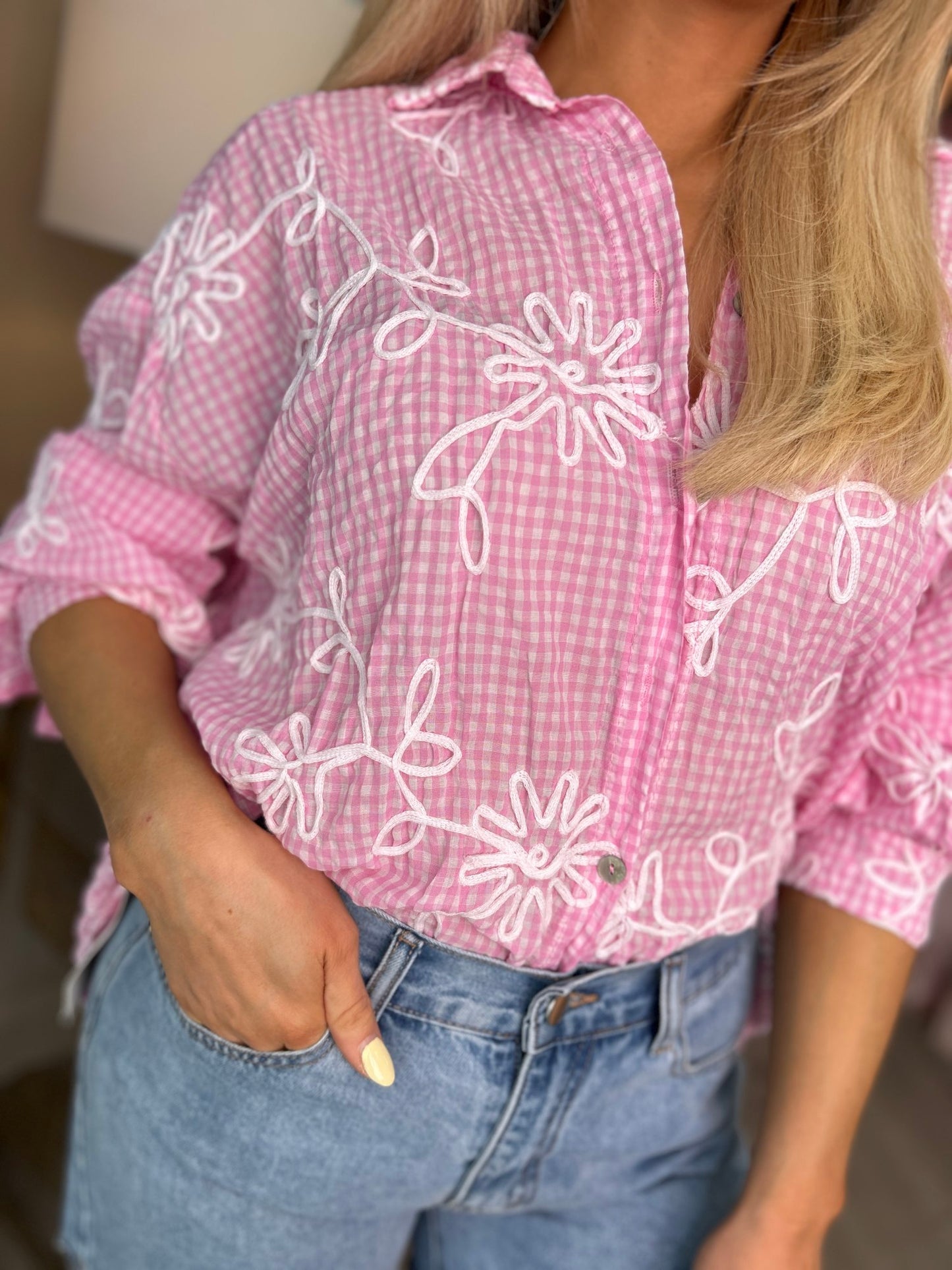 Anna Pink Shirt - Image 8