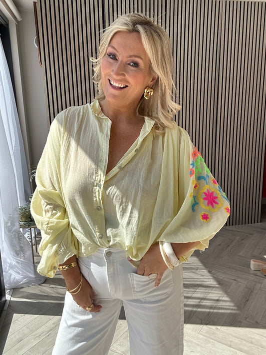 Mabel  Sheer Blouse Yellow