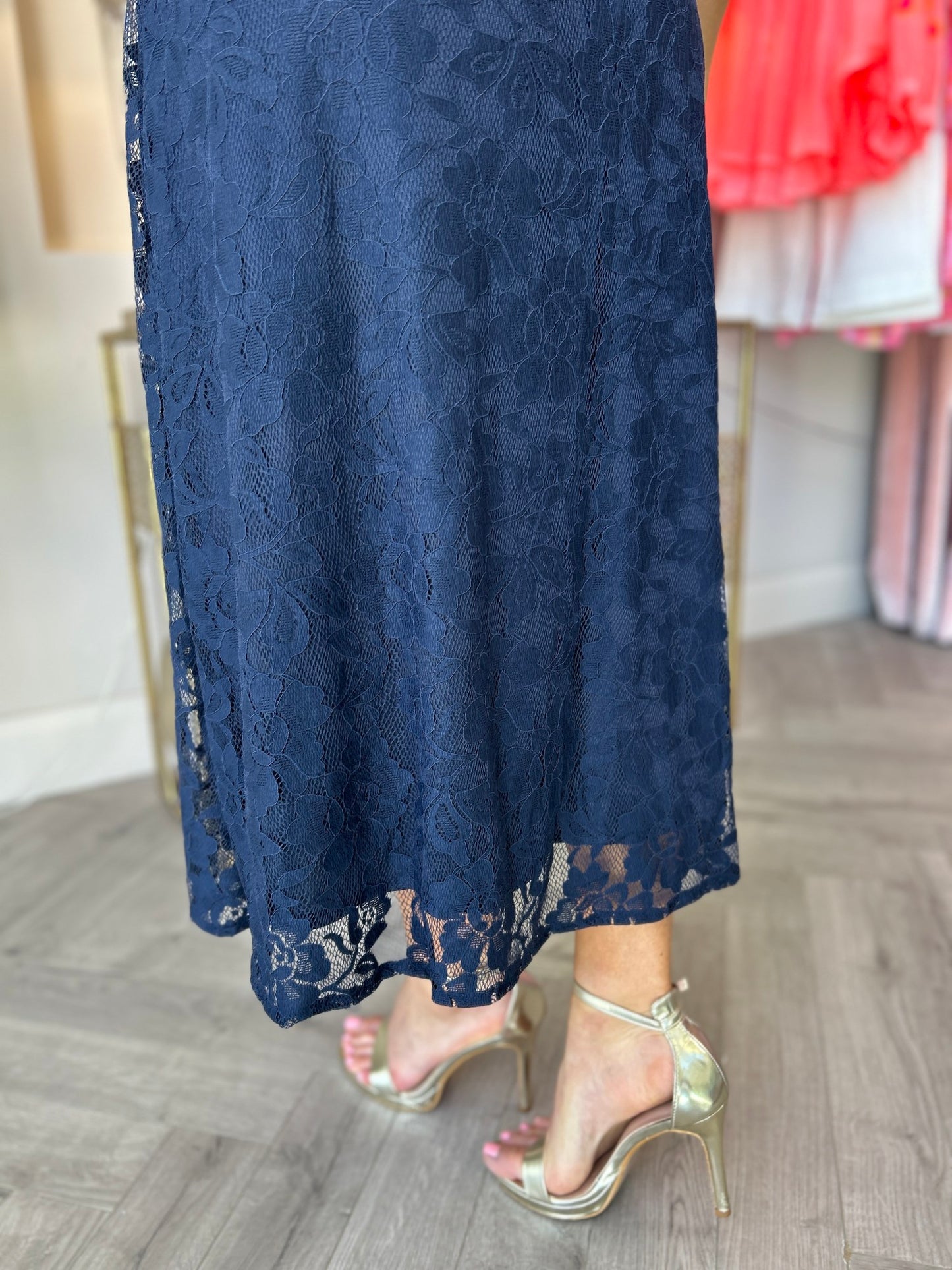 Tansy Lace Dress Navy - Image 3