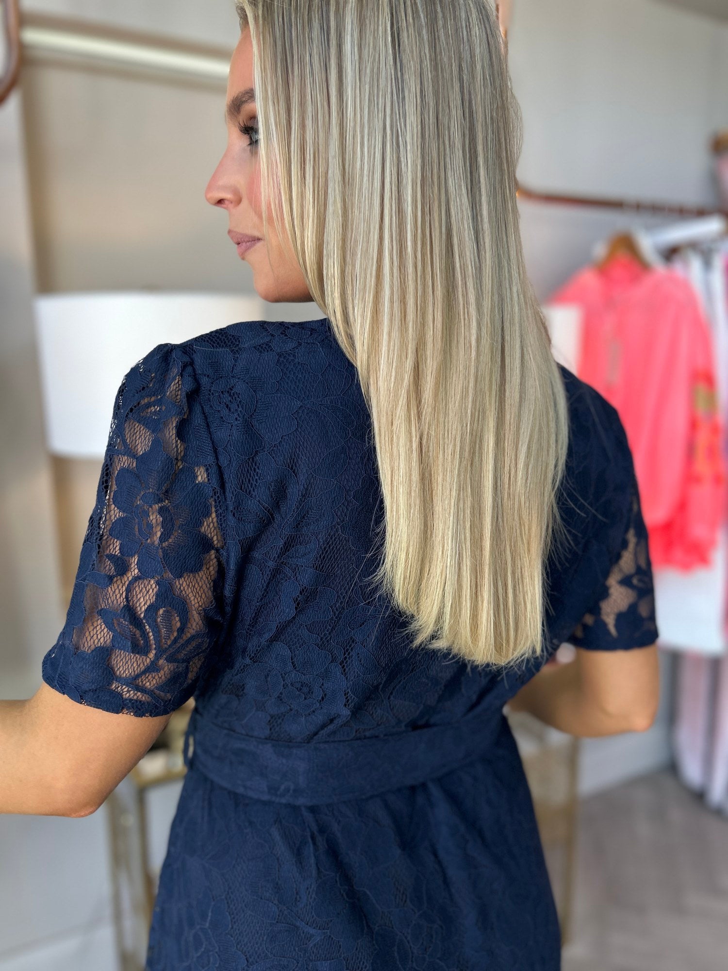 Tansy Lace Dress Navy - Image 4