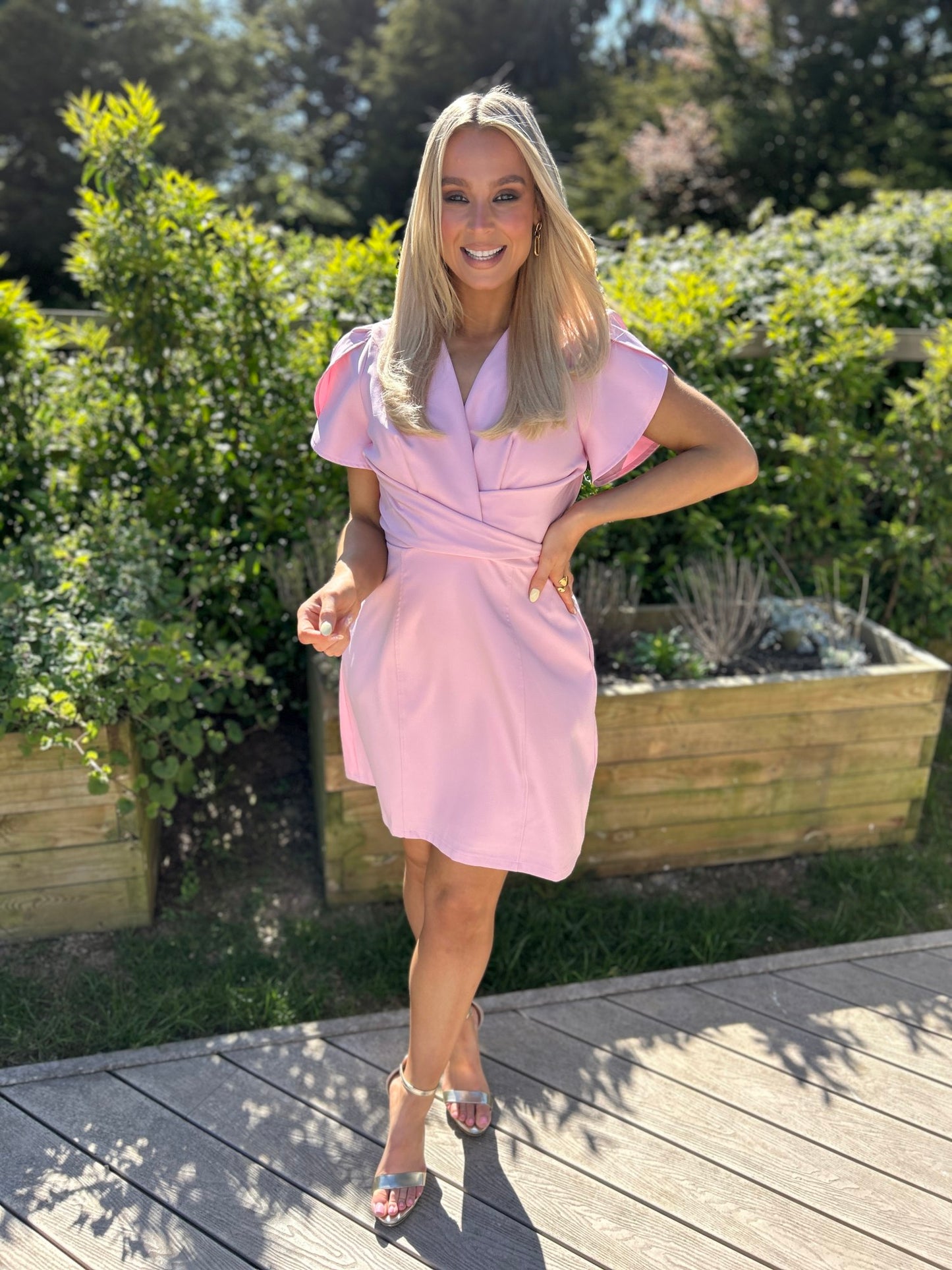Bridget Mini Dress Rose - Image 3