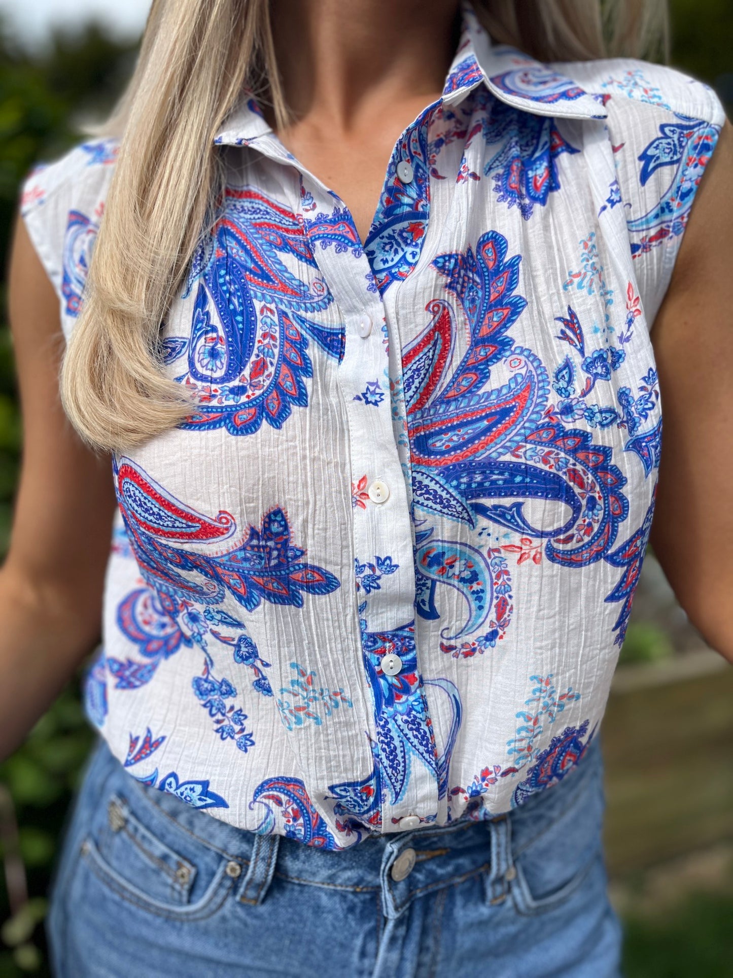 Iris Paisley Shirt Blue