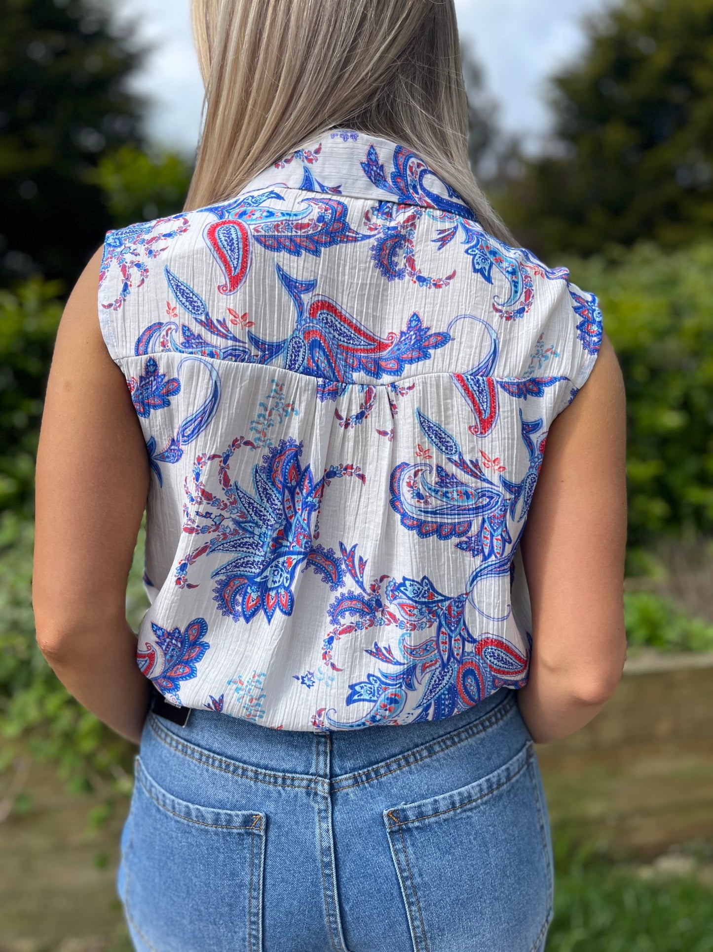Iris Paisley Shirt Blue