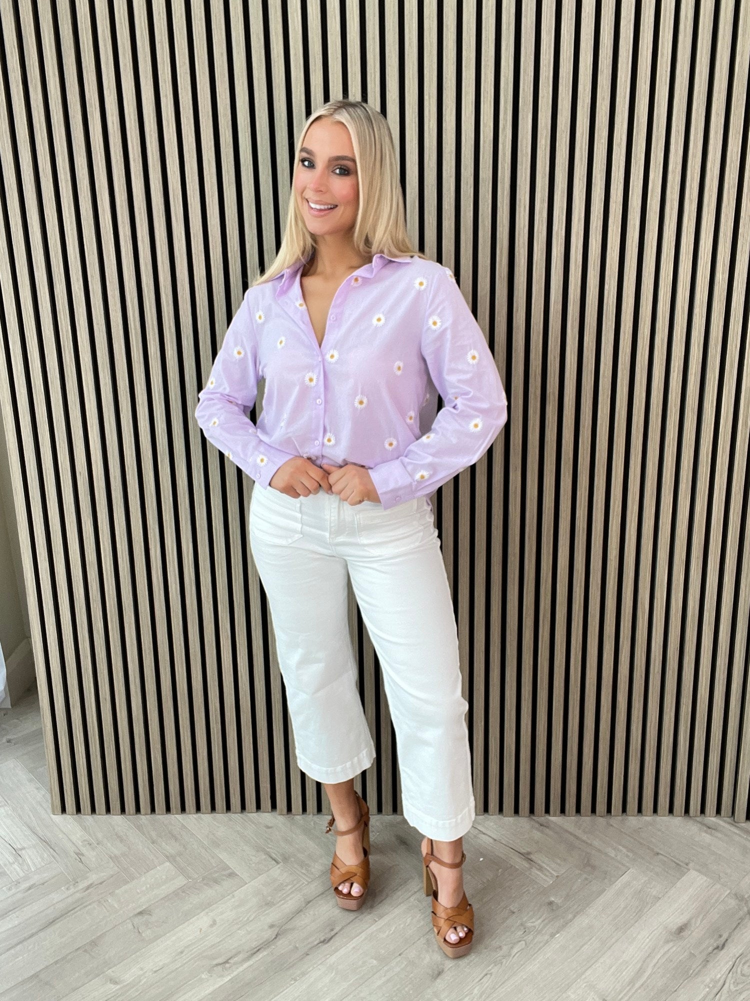 Daisy Shirt Lilac - Image 3