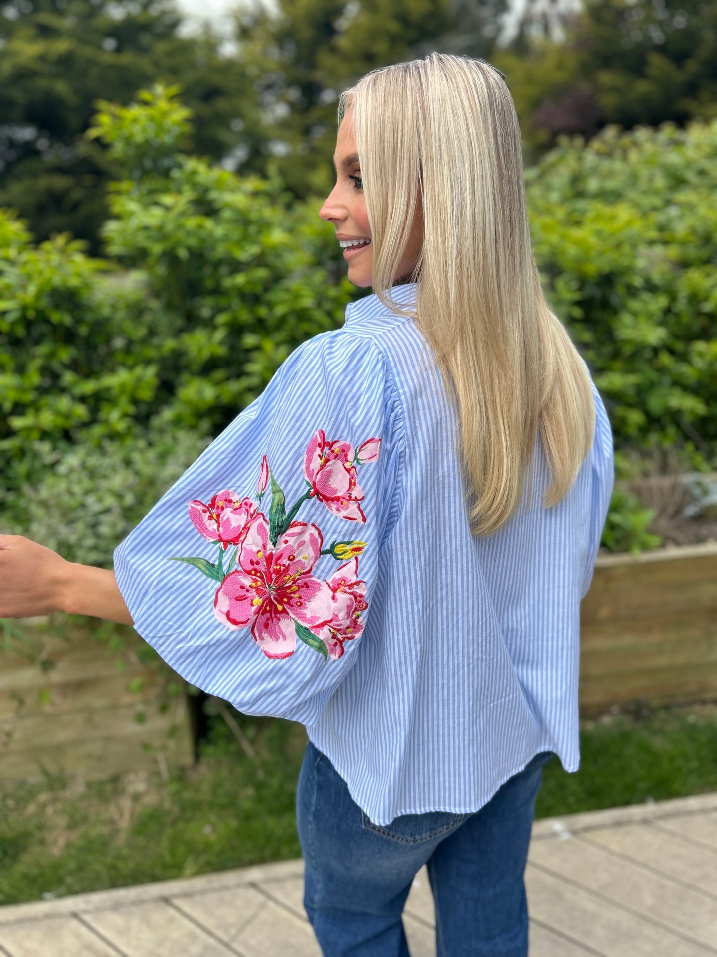Cara Blouse Blue - Image 6