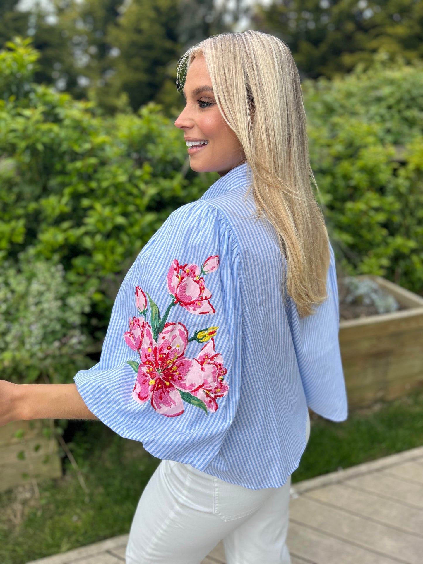 Cara Blouse Blue - Image 9