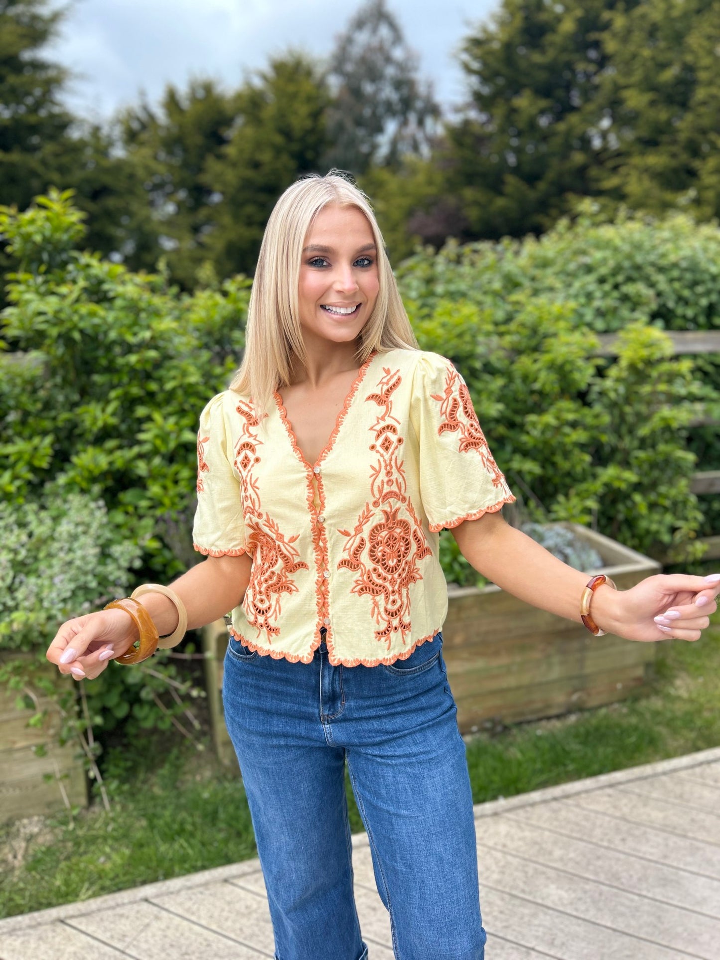 Mila Blouse Yellow - Image 2