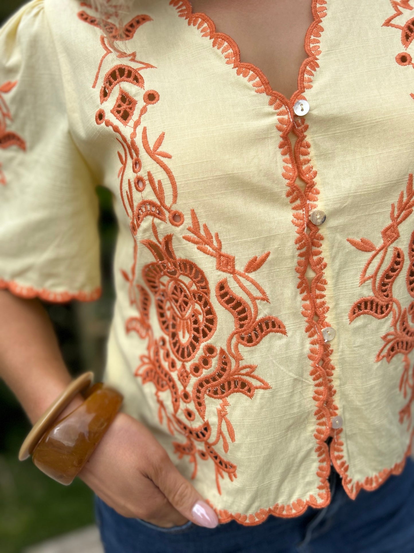 Mila Blouse Yellow - Image 3