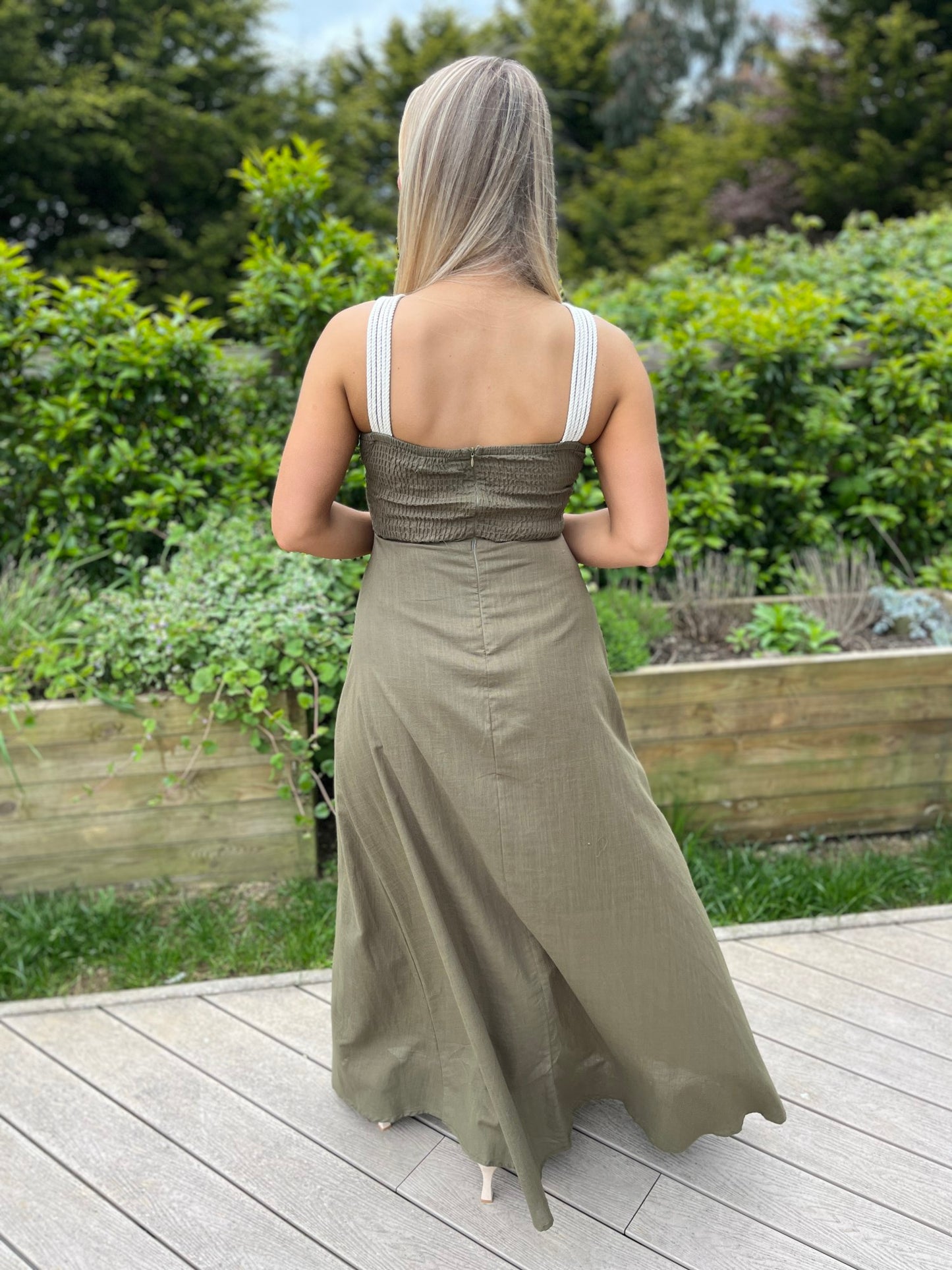 Enya Khaki Maxi Dress