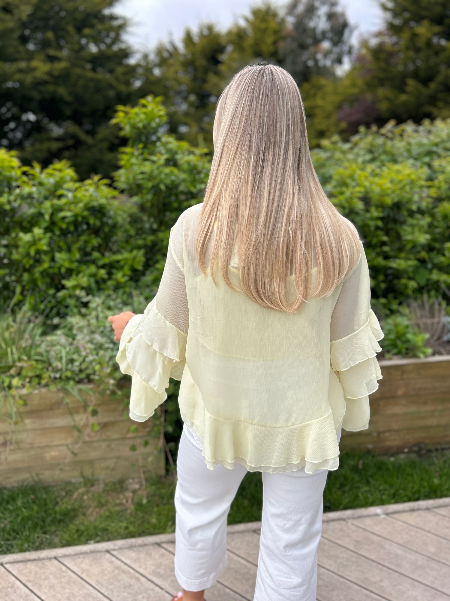 Cassidy Sheer Yellow Blouse - Image 2
