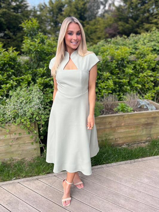 Amora Midi Dress Sage - Image unknown