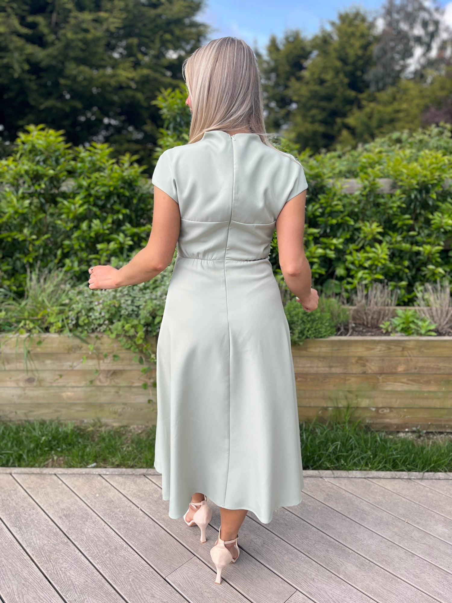 knee length dresses for ladies Amora Denim Midi Dress main image 0