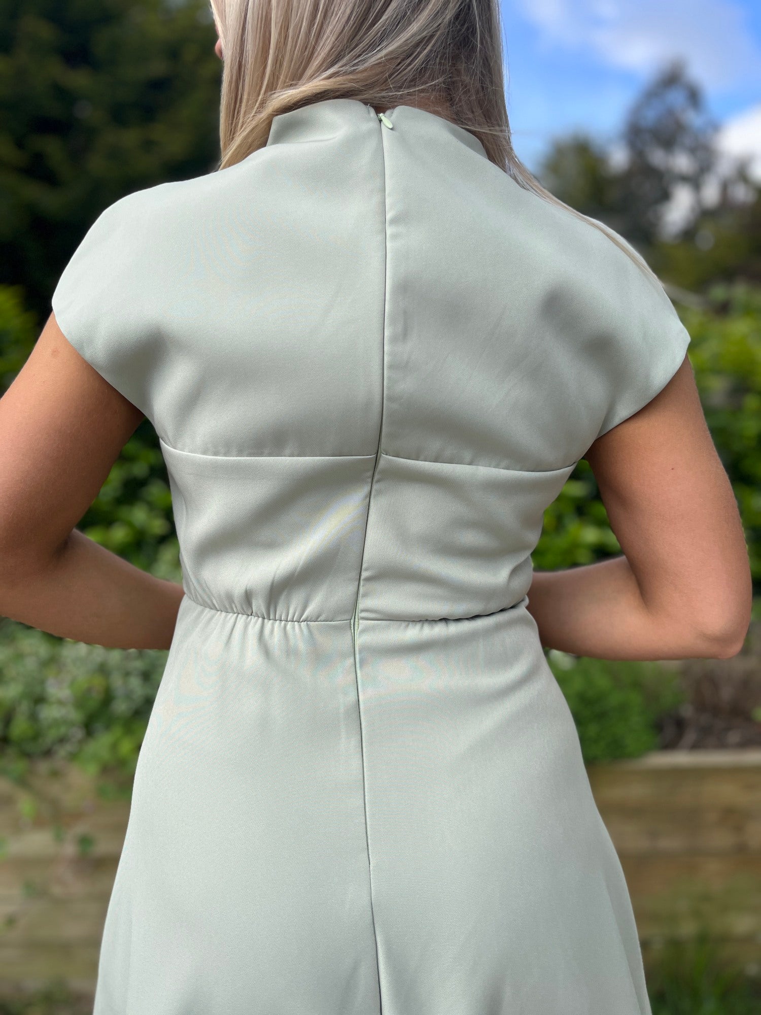 Amora Midi Dress Sage - Image 8
