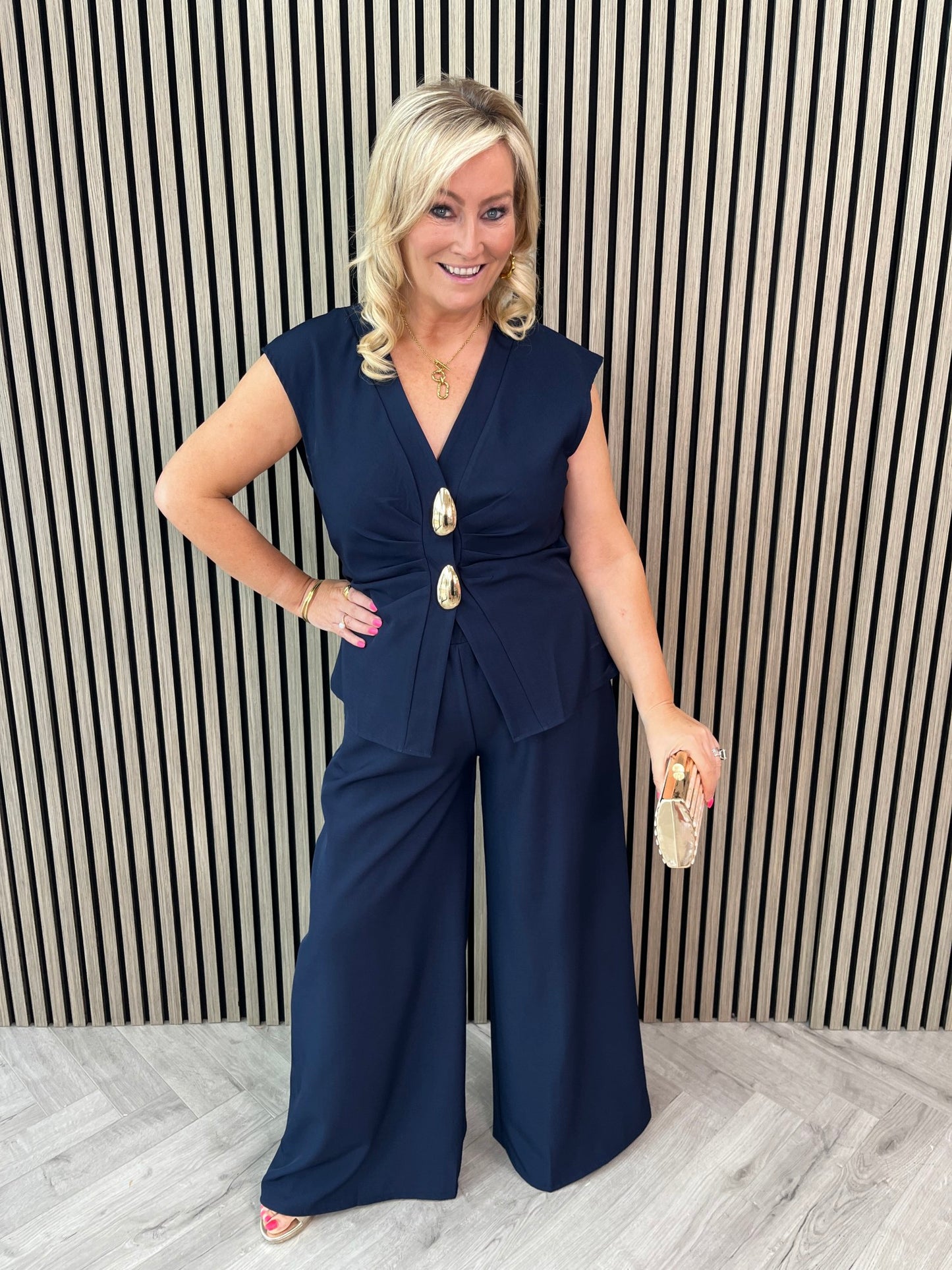 Sarah Co-Ord Navy - Image unknown