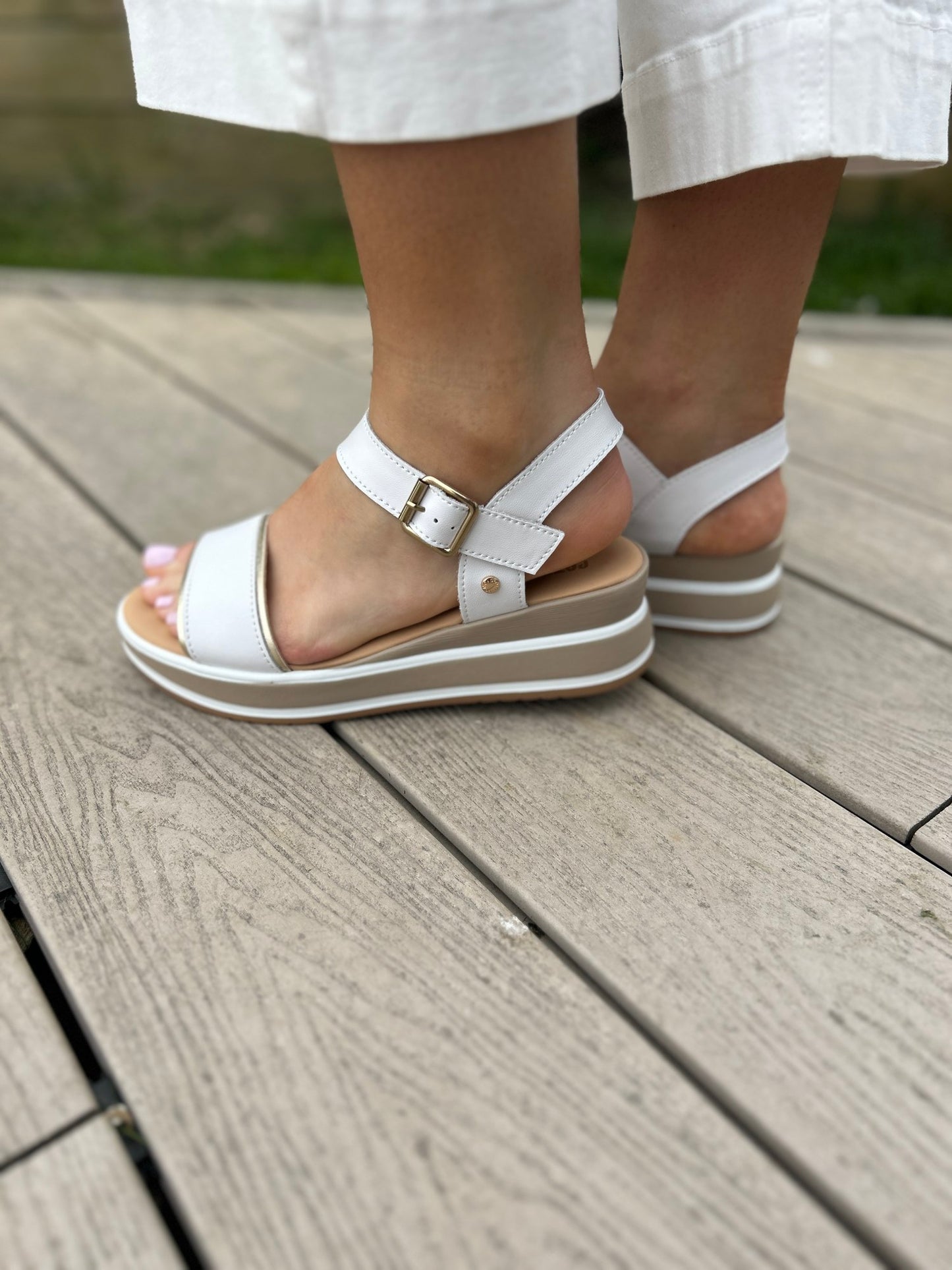 Jasmin White Sandal - Image 1