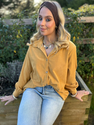 Tori Cord Shirt Mustard - Image 3