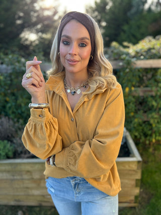 Tori Cord Shirt Mustard - Image 5