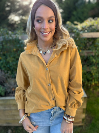 Tori Cord Shirt Mustard - Image 6