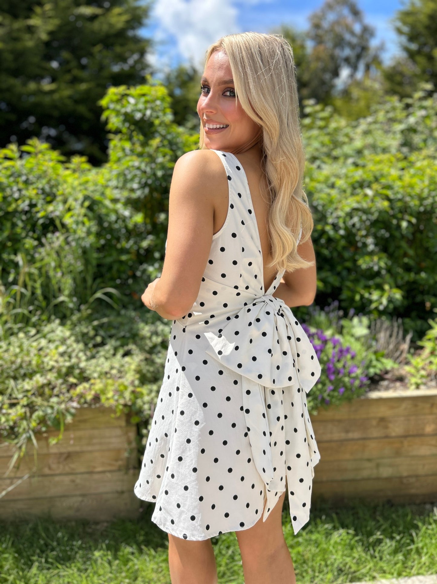 Elle Spot Bow Dress - Image 5