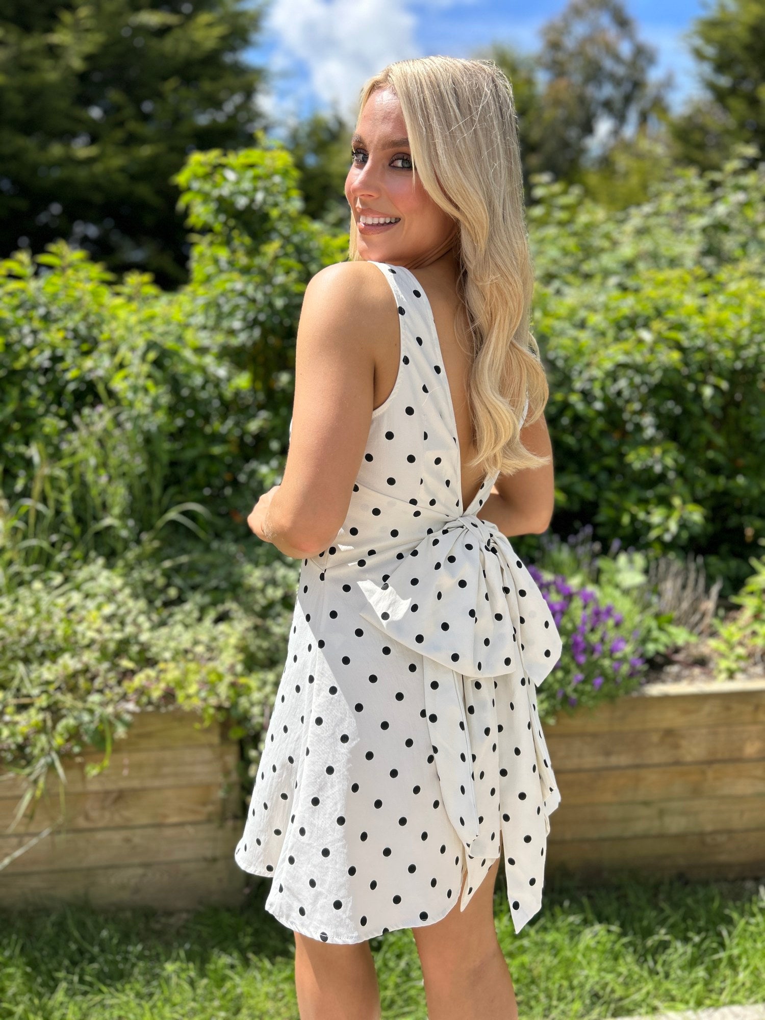 Elle Spot Bow Dress - Image 5