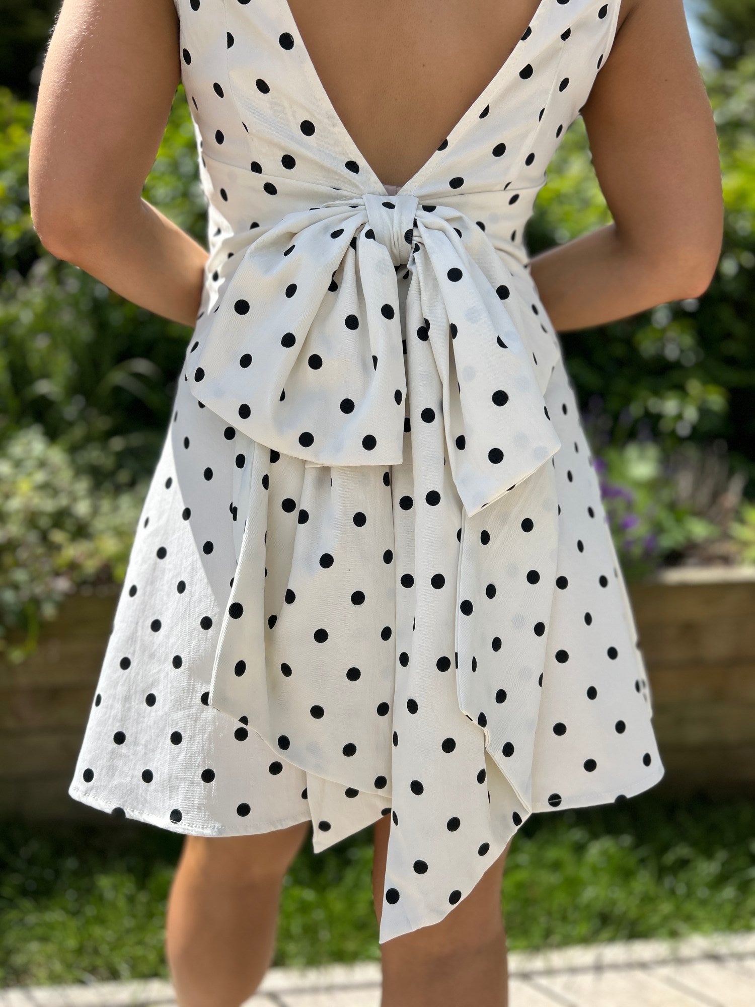 Elle Spot Bow Dress - Image 7