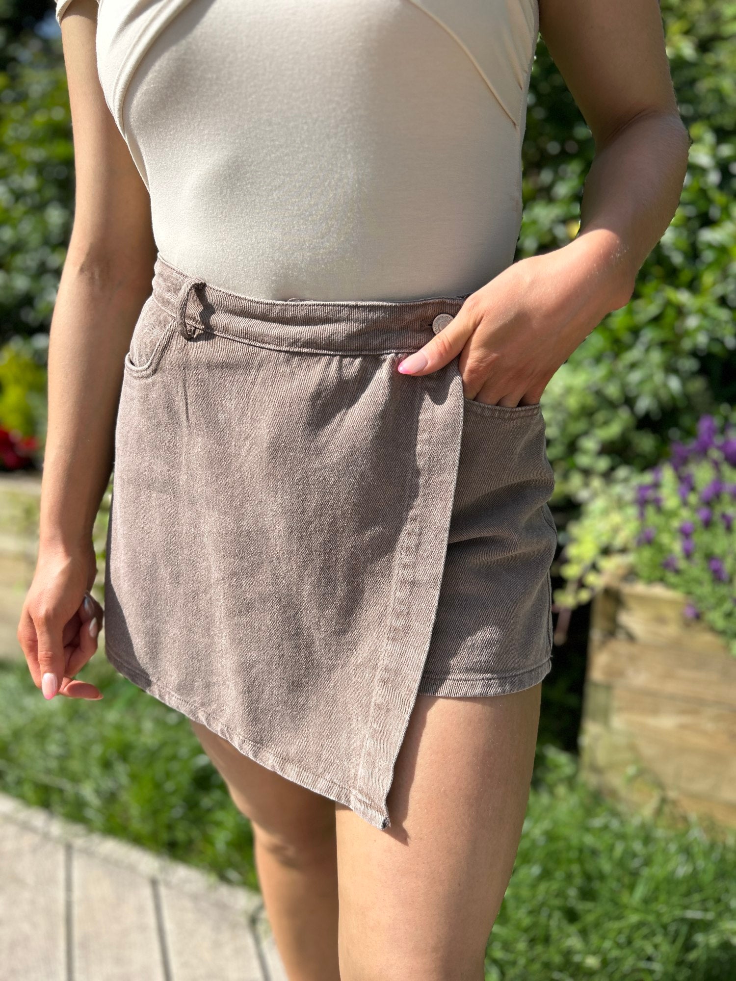 Aria Denim Skort - Image 1