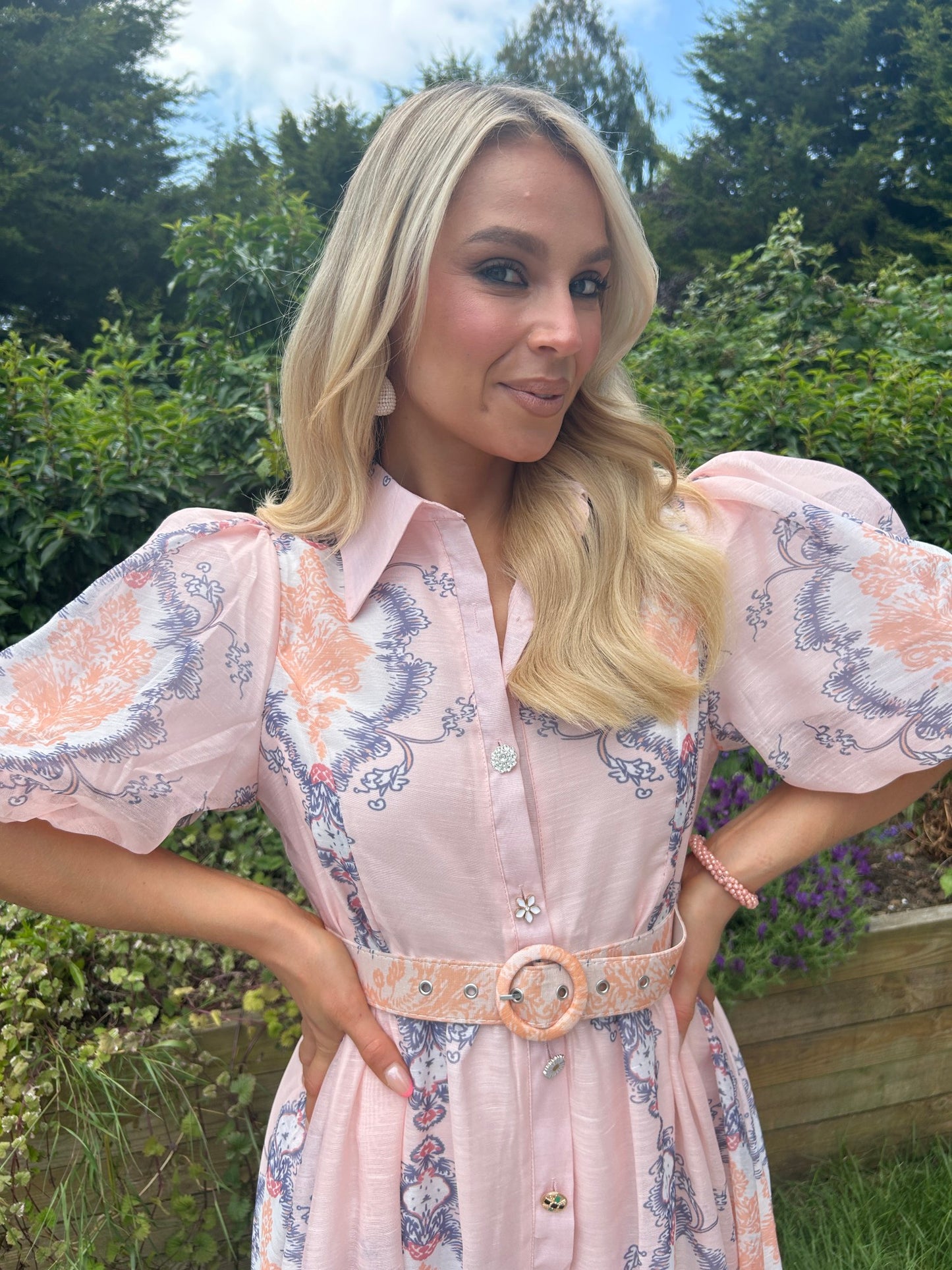 Edie Rose Dress Pink - Image 6