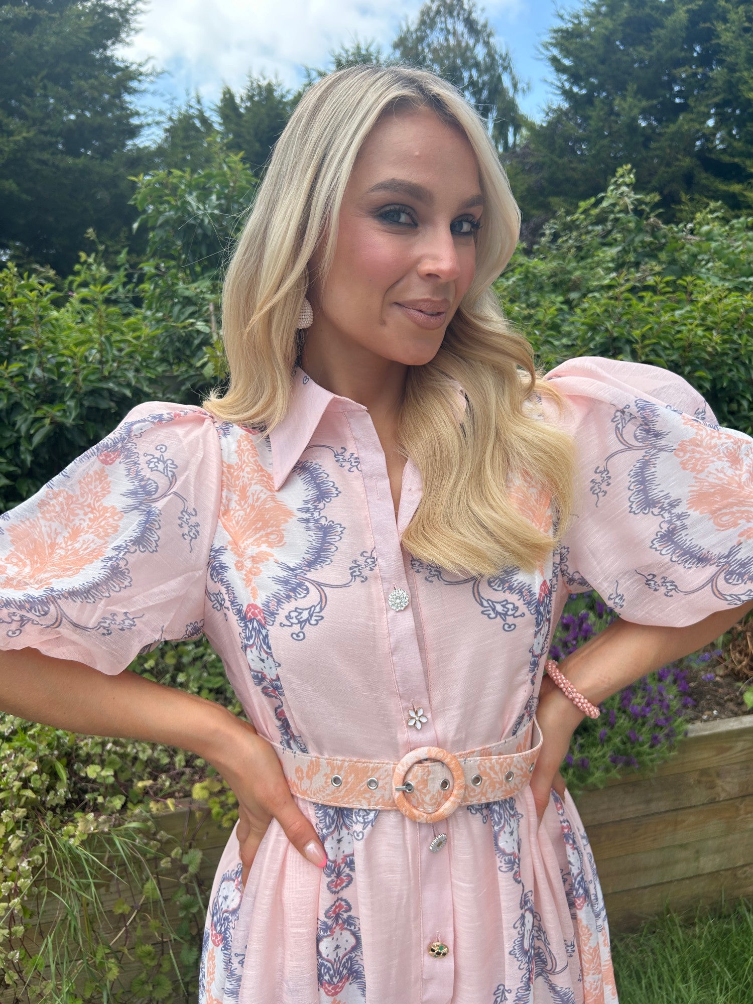 Edie Rose Dress Pink - Image 6