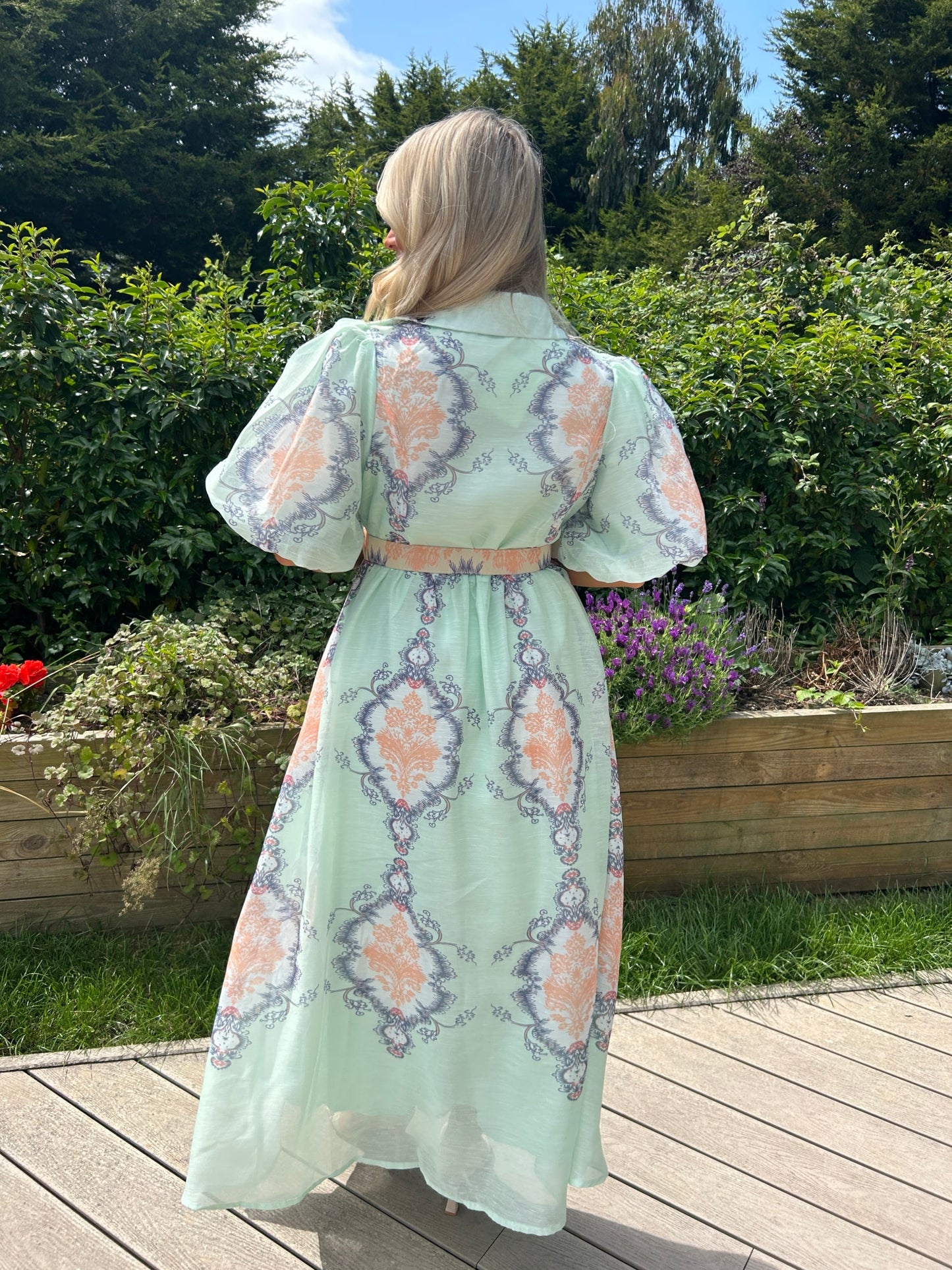 Edie Rose Dress Aqua - Image 3