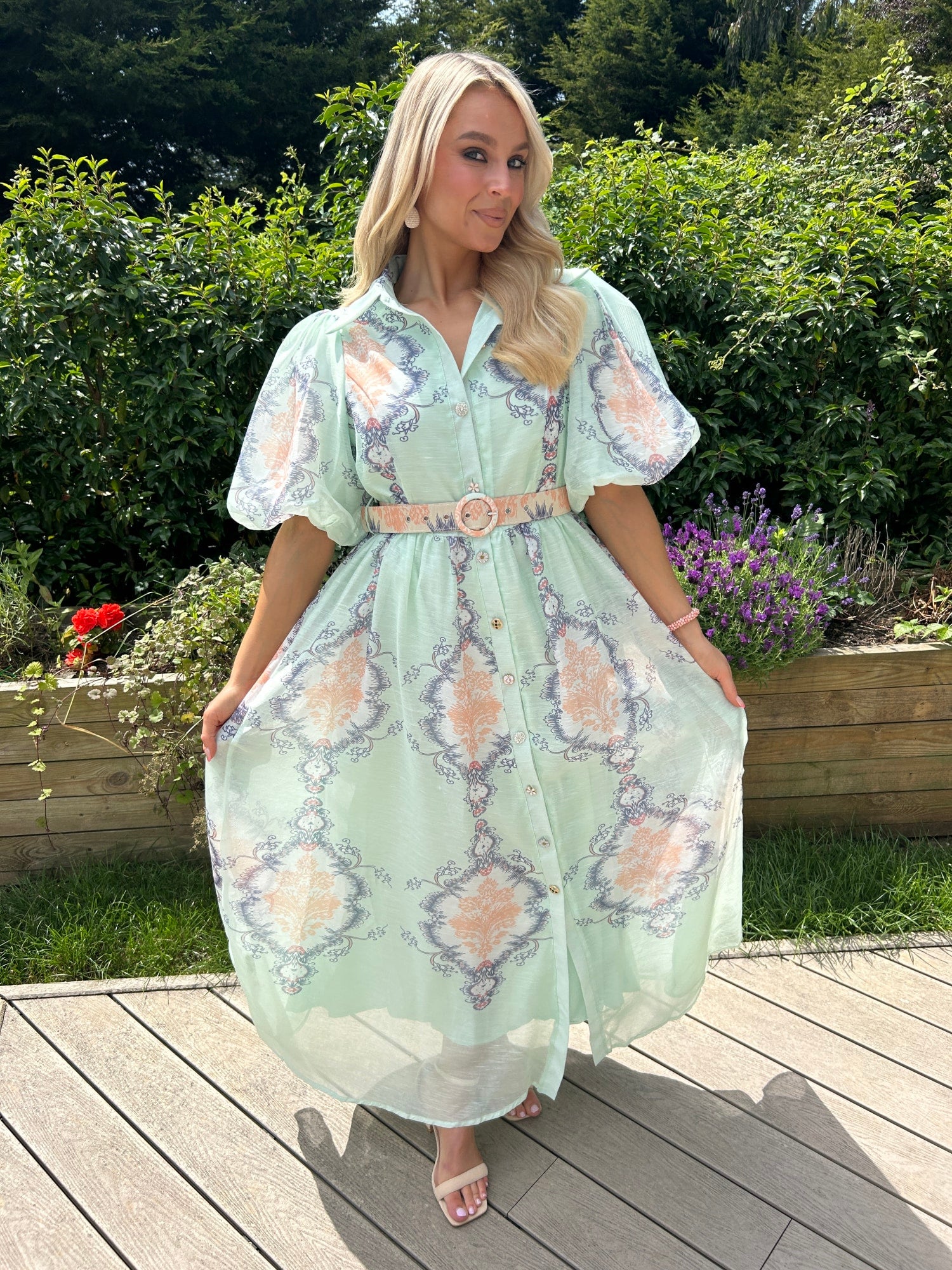 Edie Rose Dress Aqua - Image 5