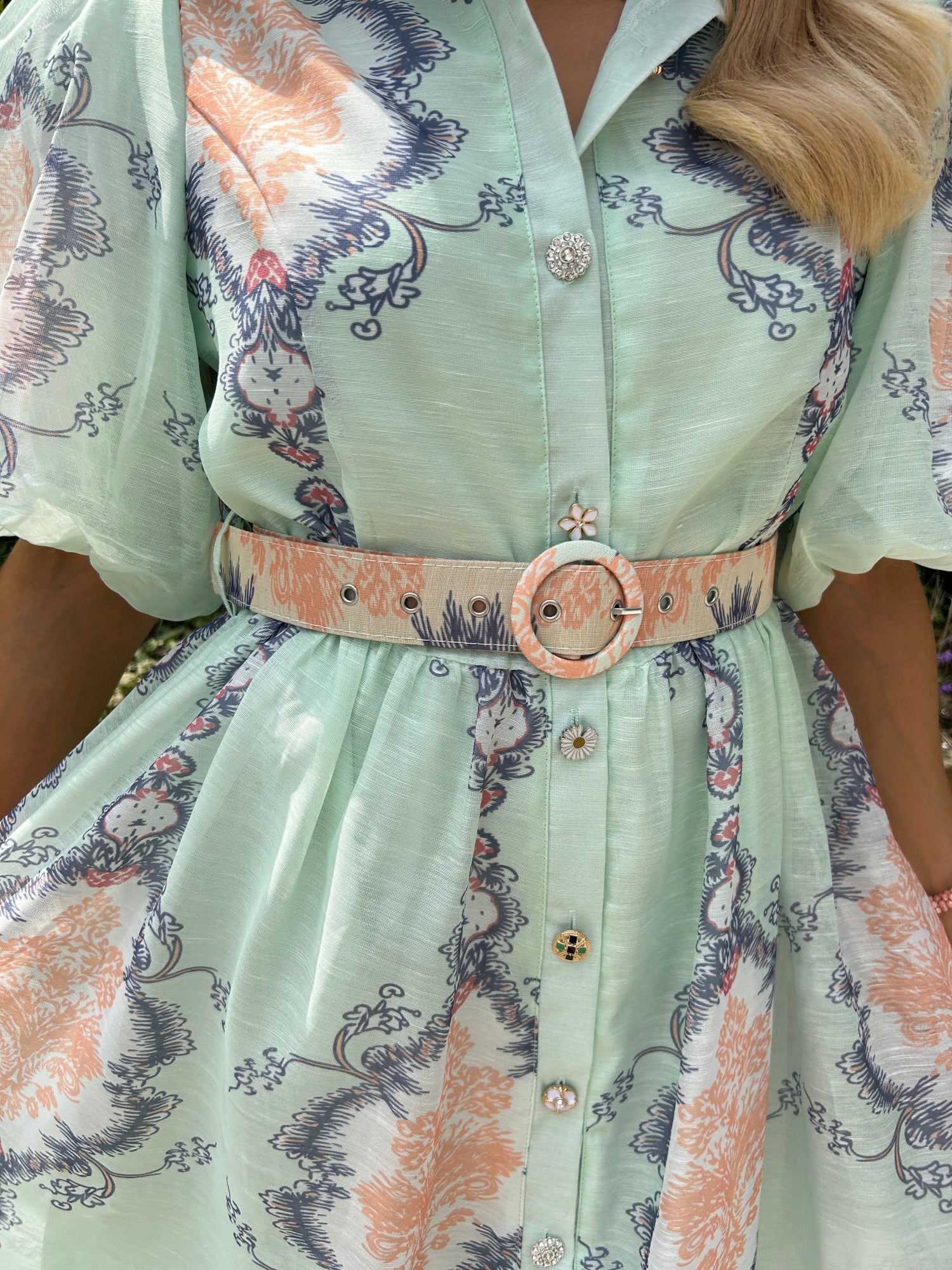 Edie Rose Dress Aqua - Image 9