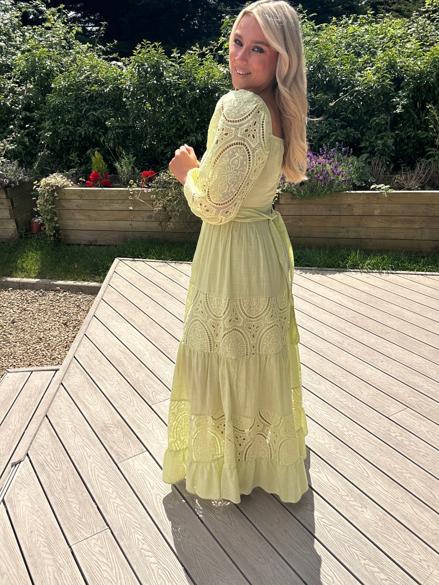 Claudie Dress Pistachio - Image 6
