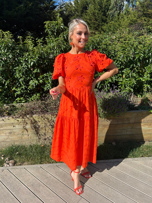 Tangerine Taya Dress