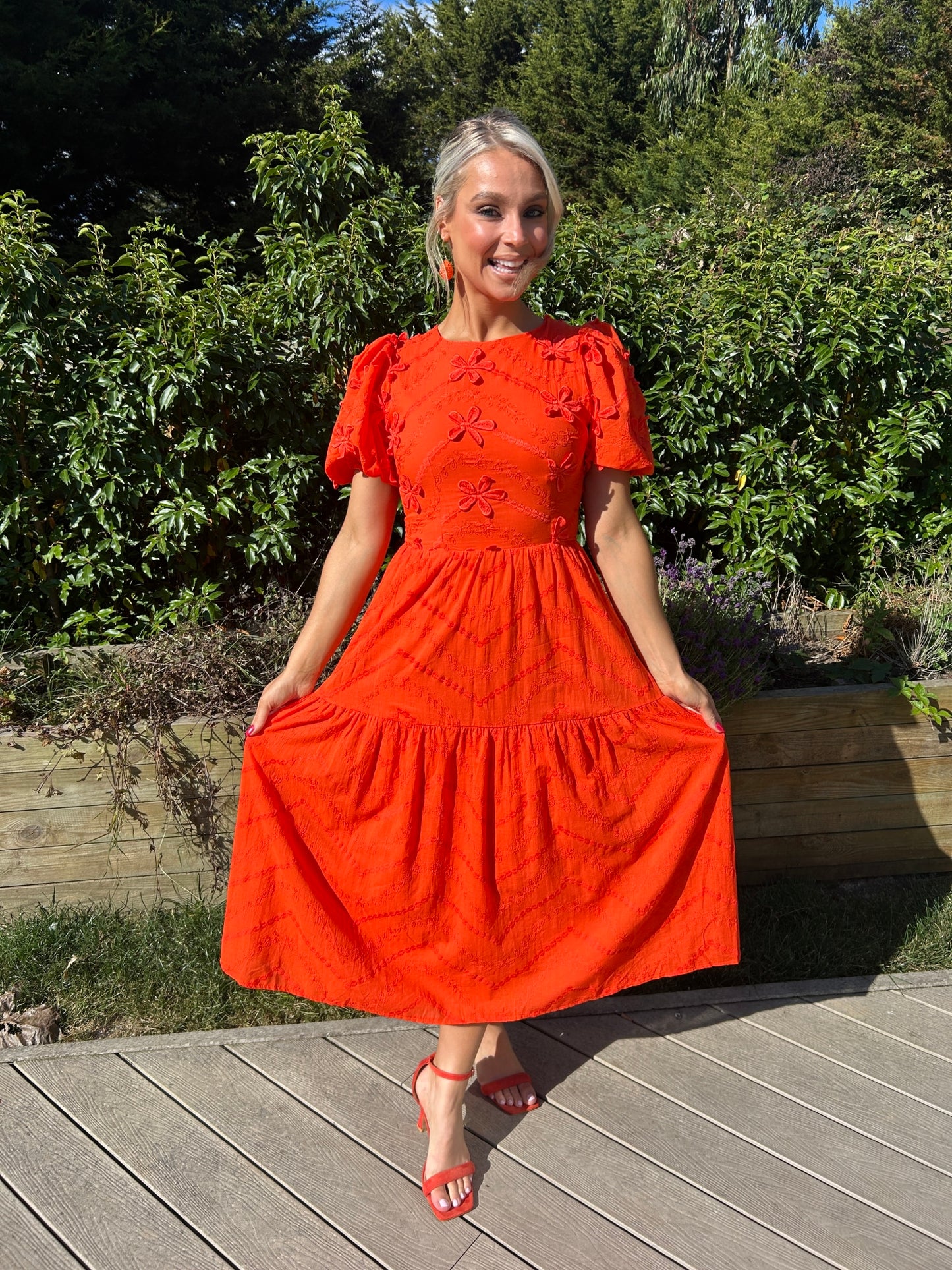 Tangerine Taya Dress