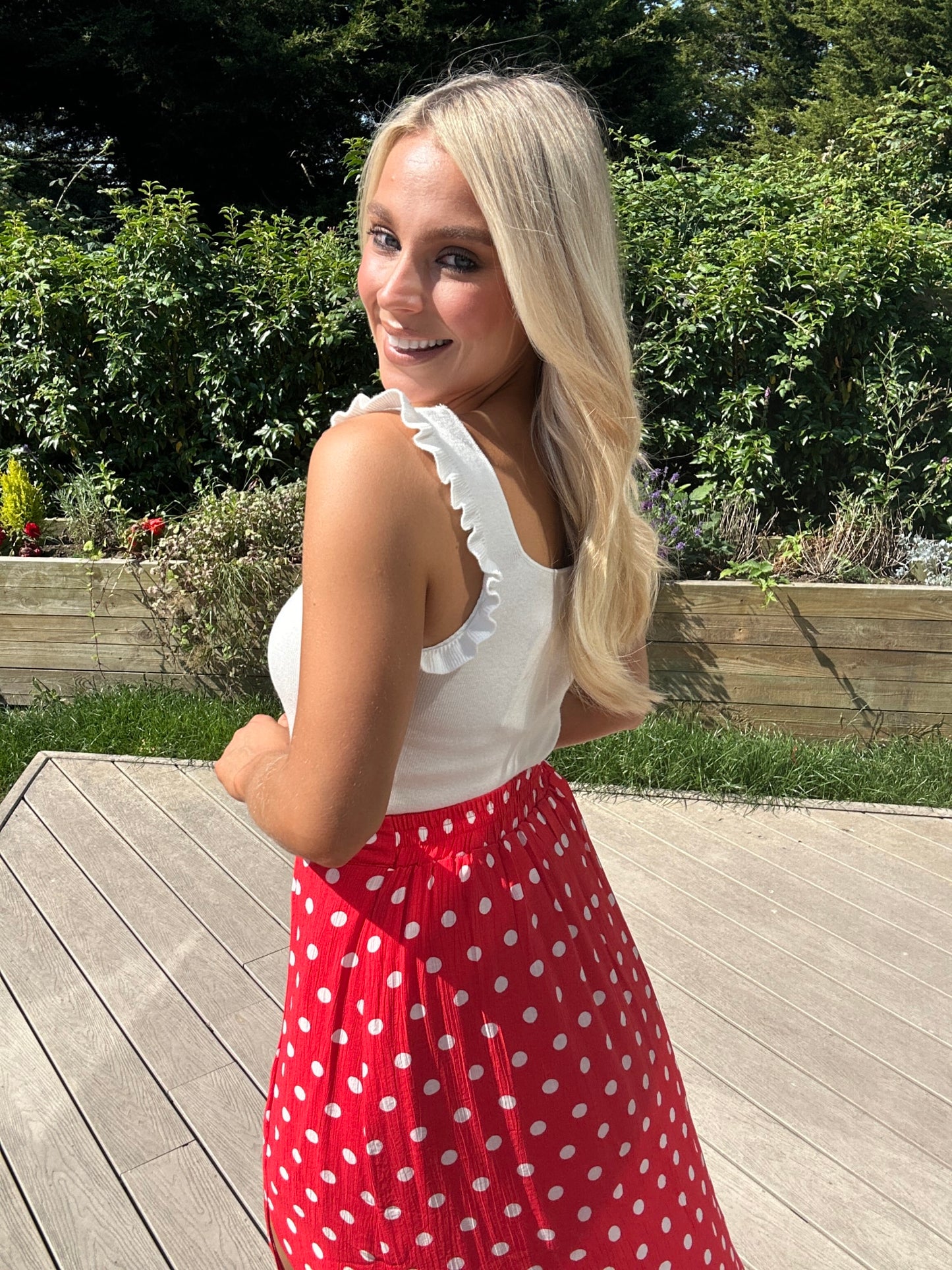 Nina White Vest Top - Image 1