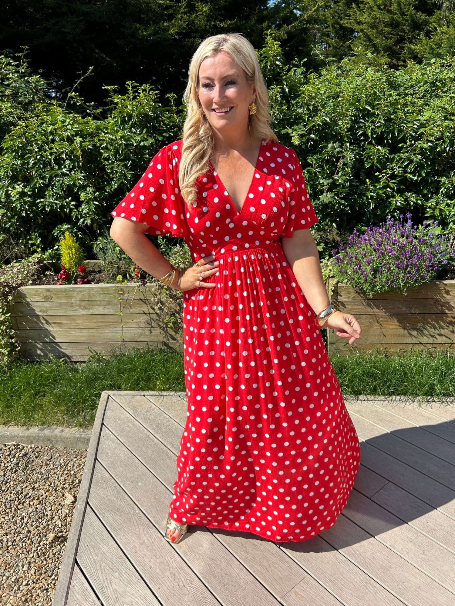 Rory Red Spot Dress - Image 1