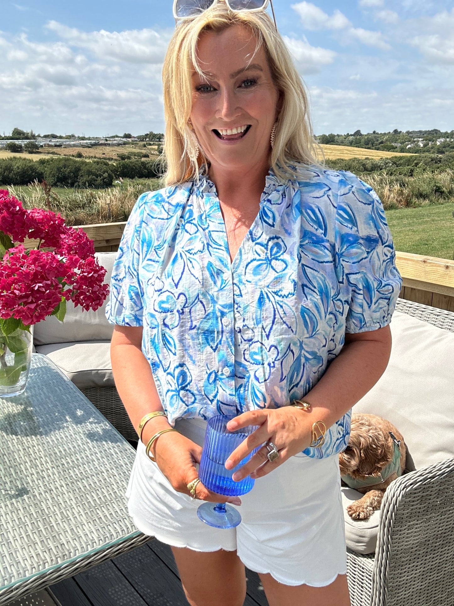 Dixie Blue Blouse