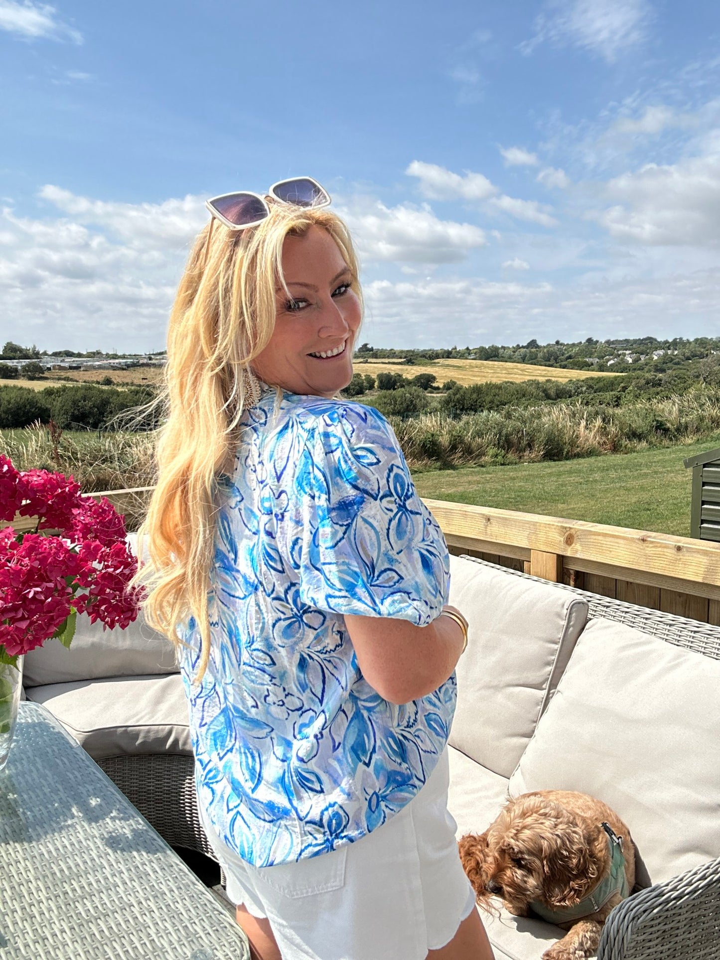 Dixie Blue Blouse