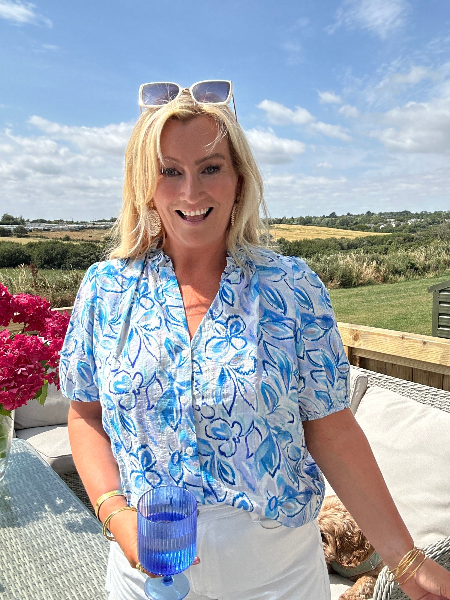 Dixie Blue Blouse