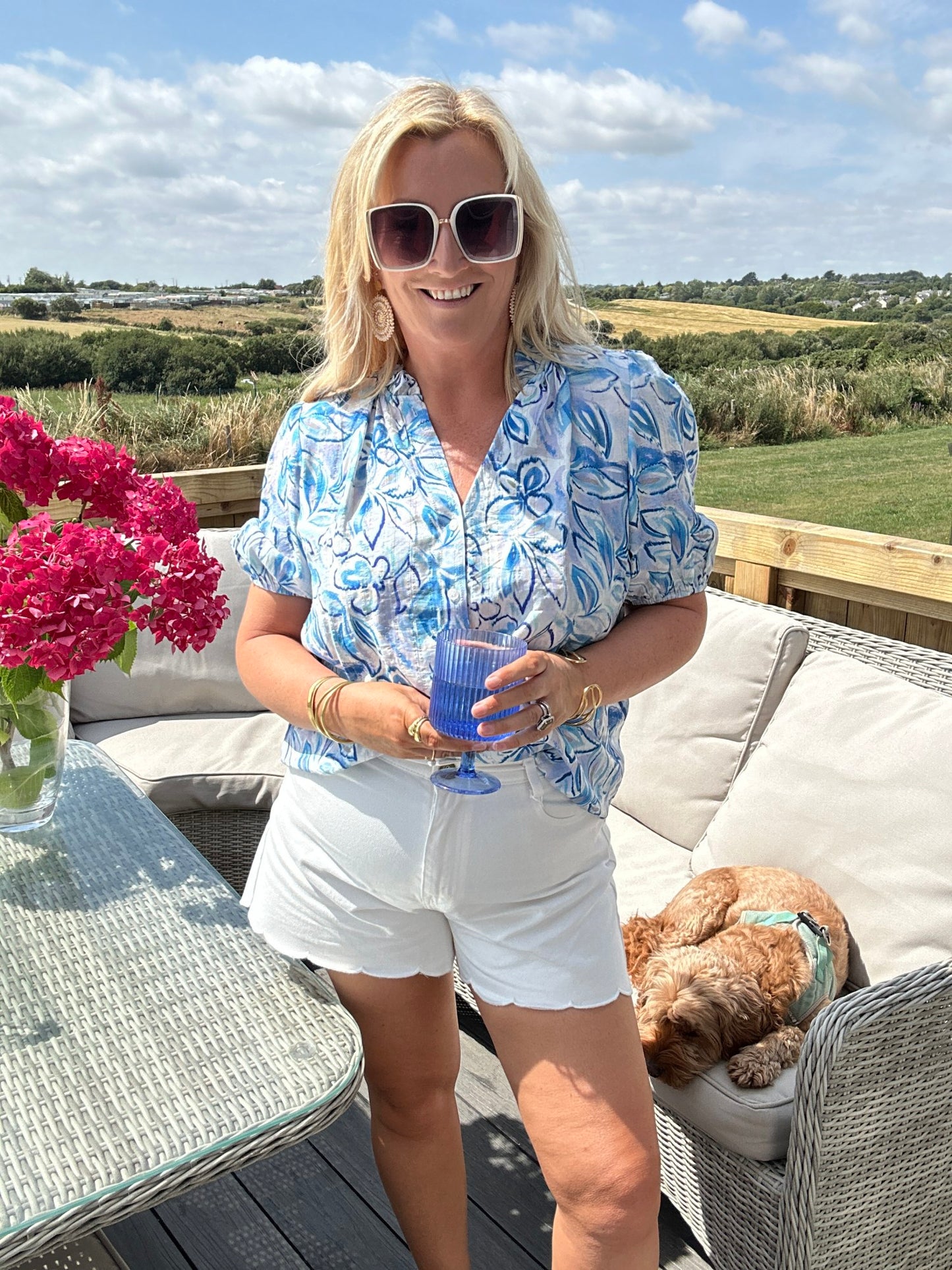 Dixie Blue Blouse