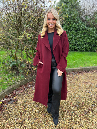 Evelyn Coat Burgundy - Image unknown