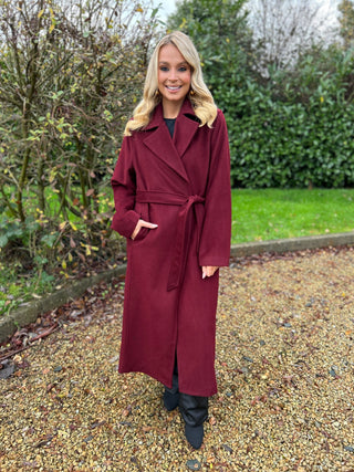 Evelyn Coat Burgundy - Image 7