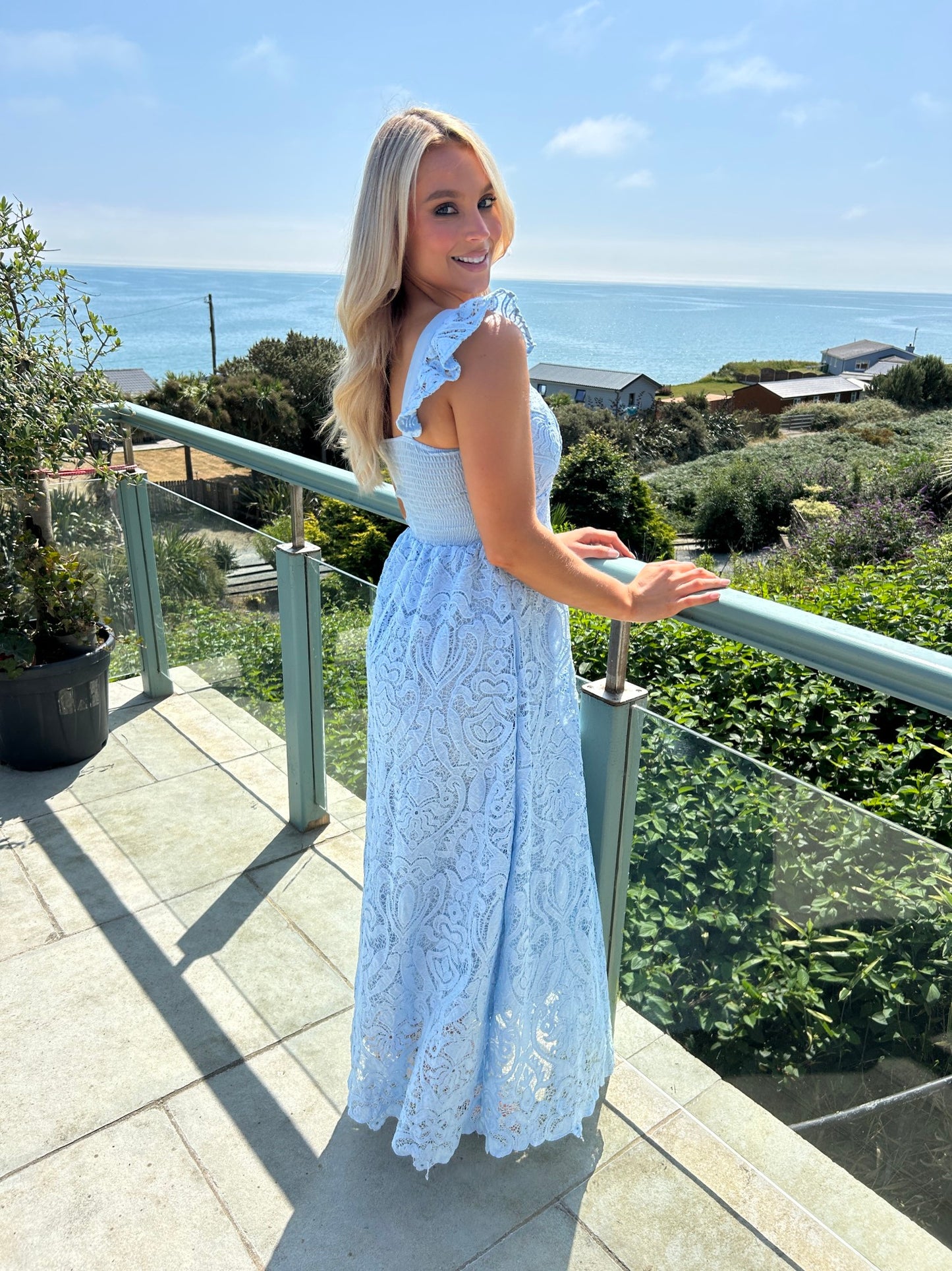 Reese Dress Blue - Image 6
