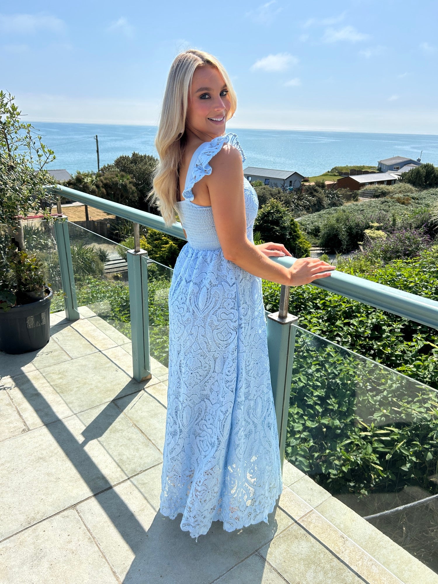 Reese Dress Blue - Image 6