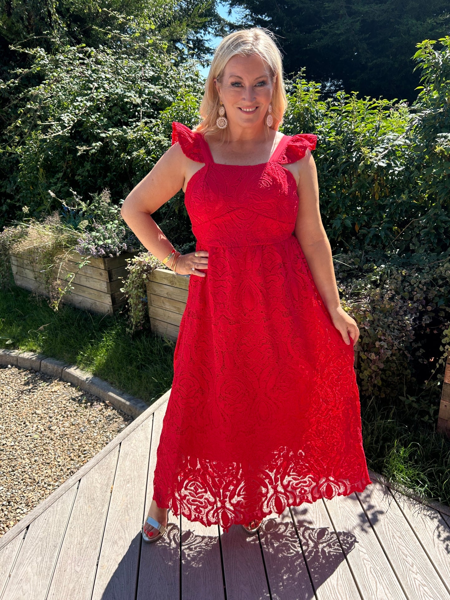 Reese Dress Red - Image 3